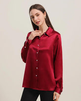 Classic Red Silk Shirt