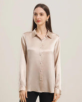 Classic Beige Silk Shirt