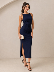 Blue Ruche Bodycon