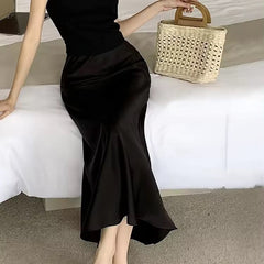 IVORT GLOW SATIN SKIRT