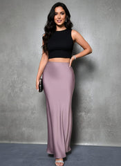 Dusty Rose Satin Skirt