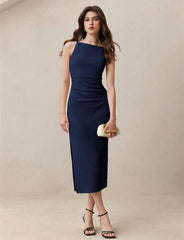 Blue Ruche Bodycon