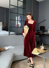 MIDNIGHT VELVET FROCK