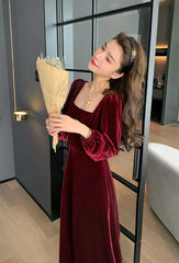 MIDNIGHT VELVET FROCK