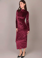 ALESSO PINK VELVET BODYCON