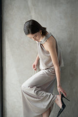 Satin Pearl Skirt