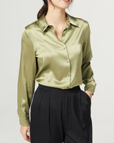 Women Silk Shirt Plain