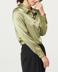 Women Silk Shirt Plain