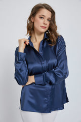 Women Silk Shirt Plain