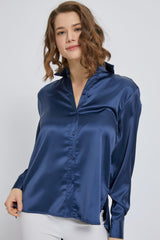 Women Silk Shirt Plain