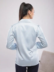 Classic Grey Silk Shirt