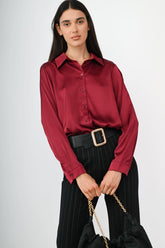 Classic Red Silk Shirt