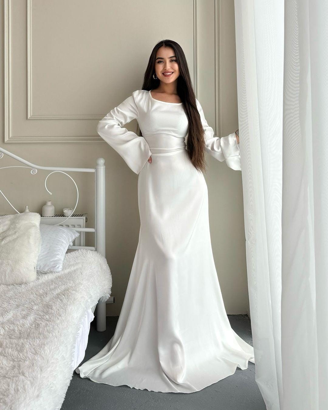 White Luxury Dress Veer Clothing White Luxury Dress Veer Clothing