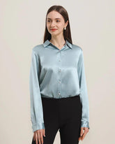 Classic Grey Silk Shirt