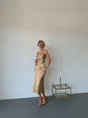 LUSTROUS LUXE SILK BODYCON
