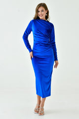 ALESSO BLUE VELVET BODYCON