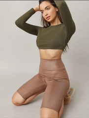 Olive Green Crop Top