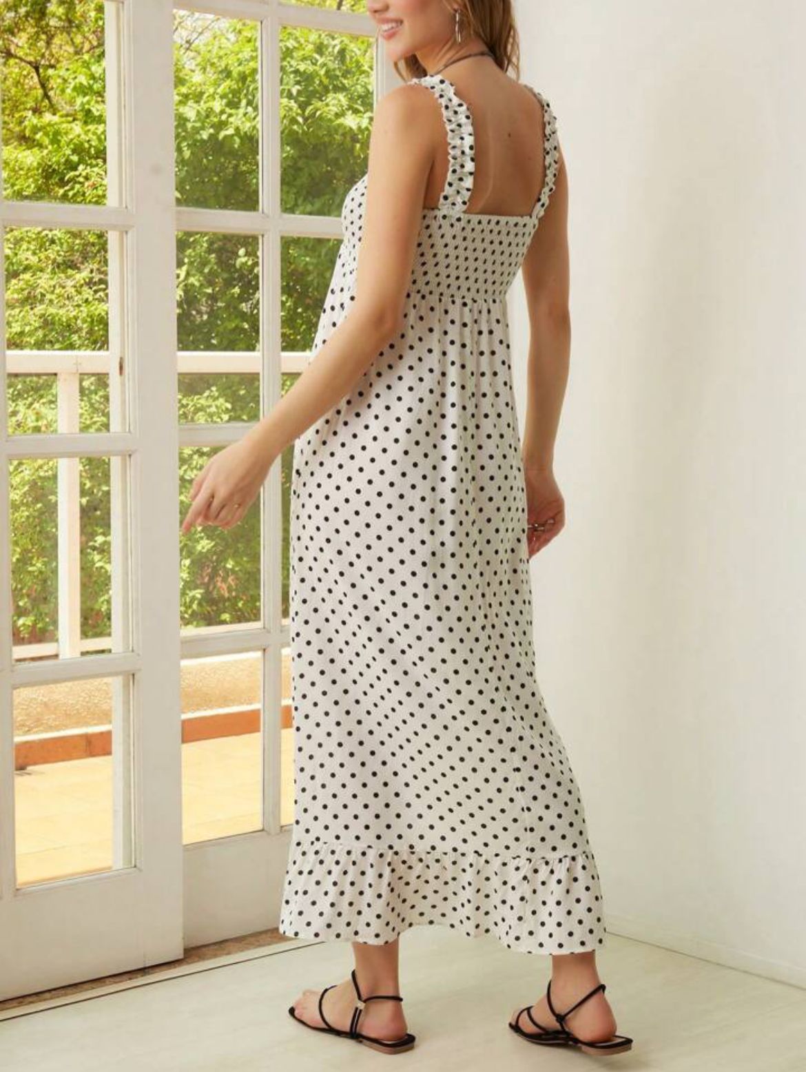 Polka Charm Maxi Dress