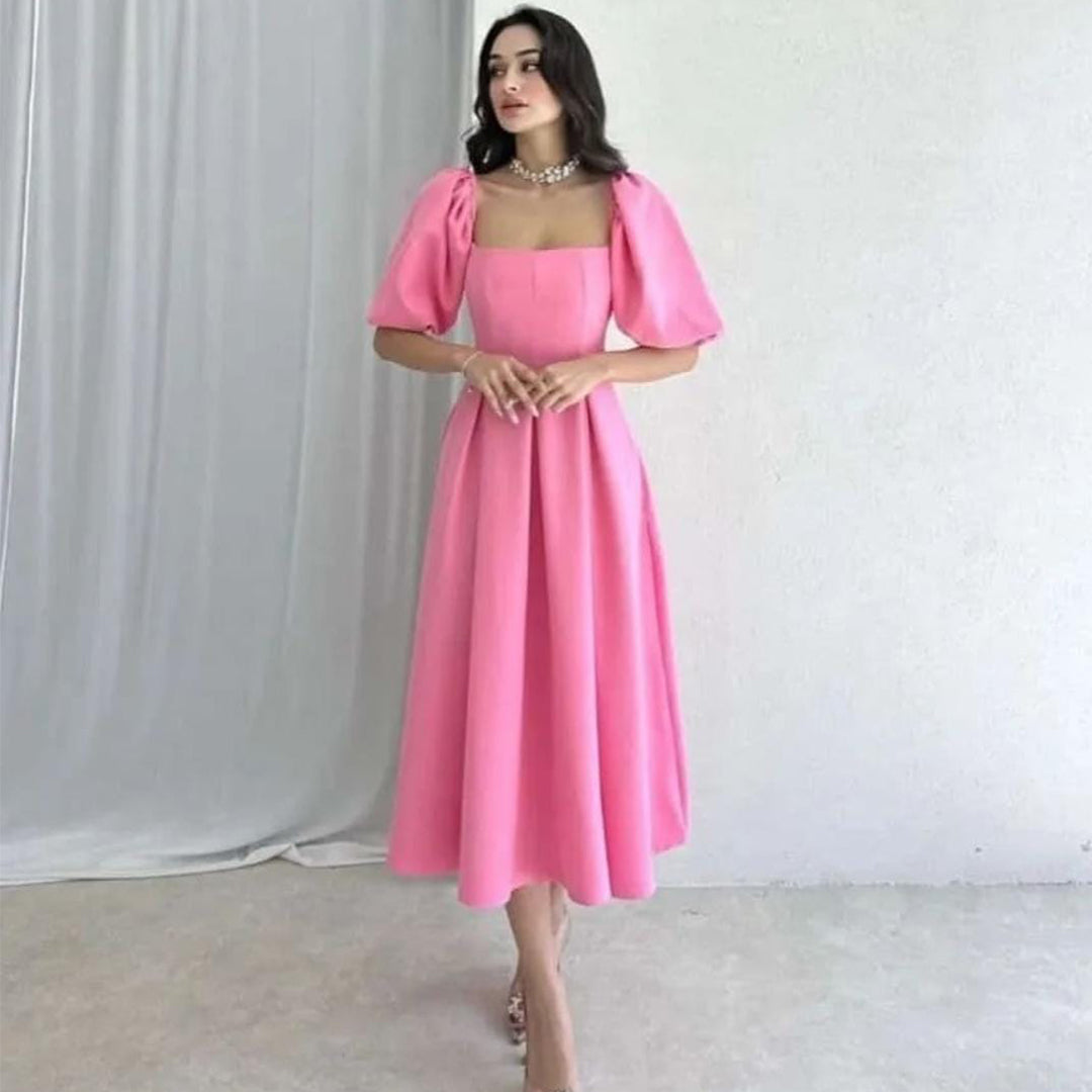 Imported Georgette Pink Frock - Veer Clothing