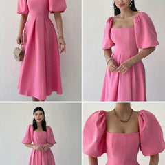 Imported Georgette Pink Frock - Veer Clothing