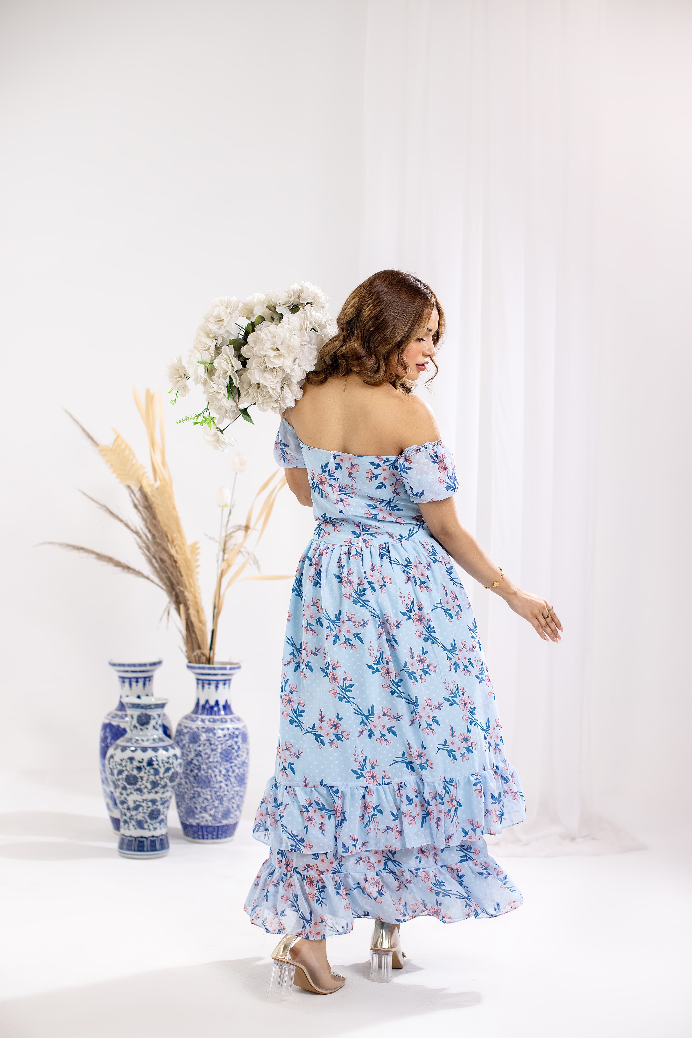 Sky Floral Maxi - Veer Clothing