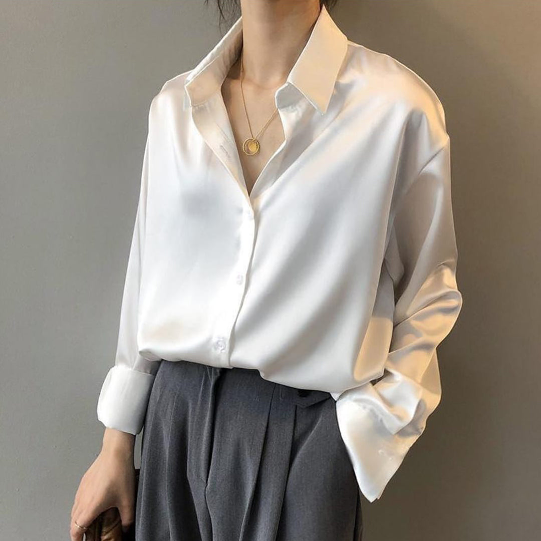 Women Silk Shirt Plain - Veer Clothing