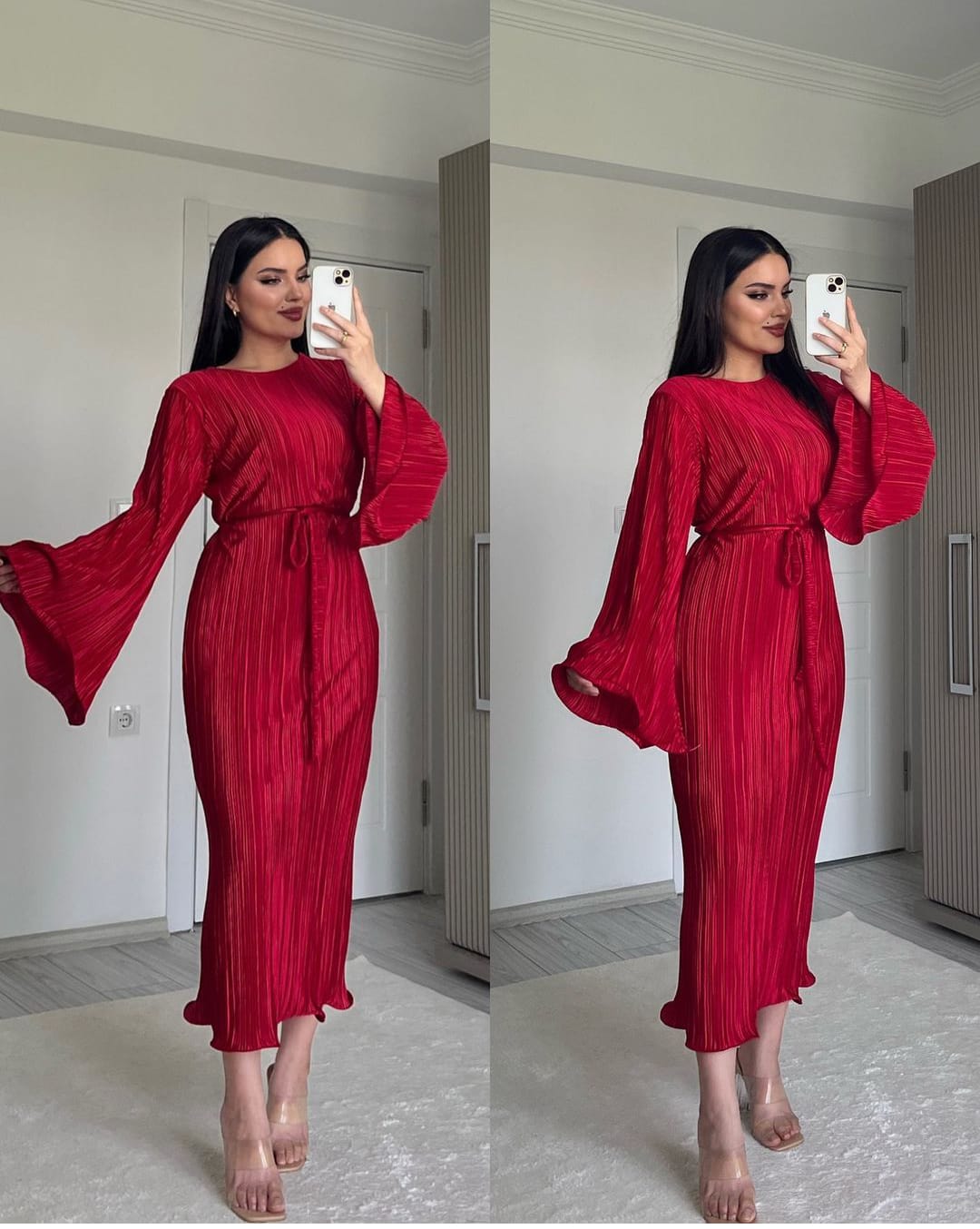 Scarlet Belle Pleated Maxi Dress