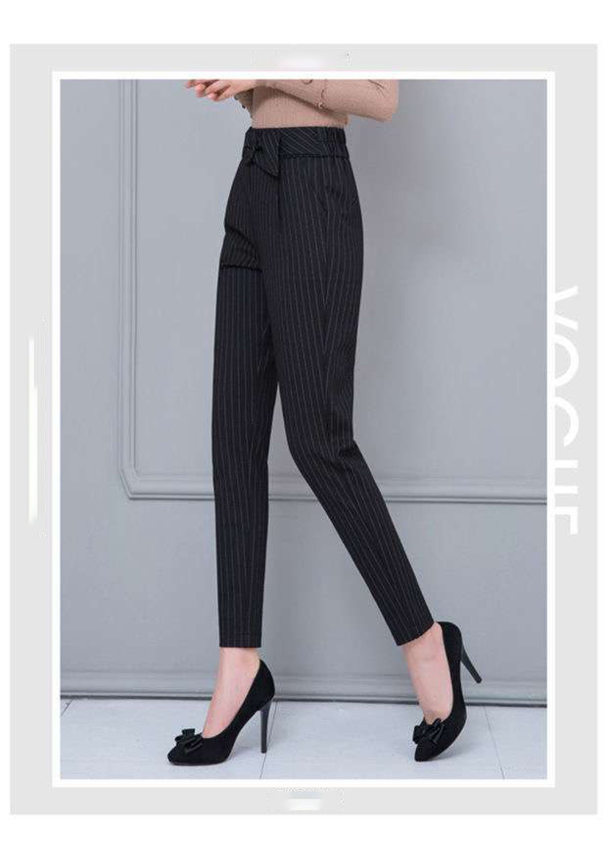 Black Stripped Dress Pant - Veer Clothing