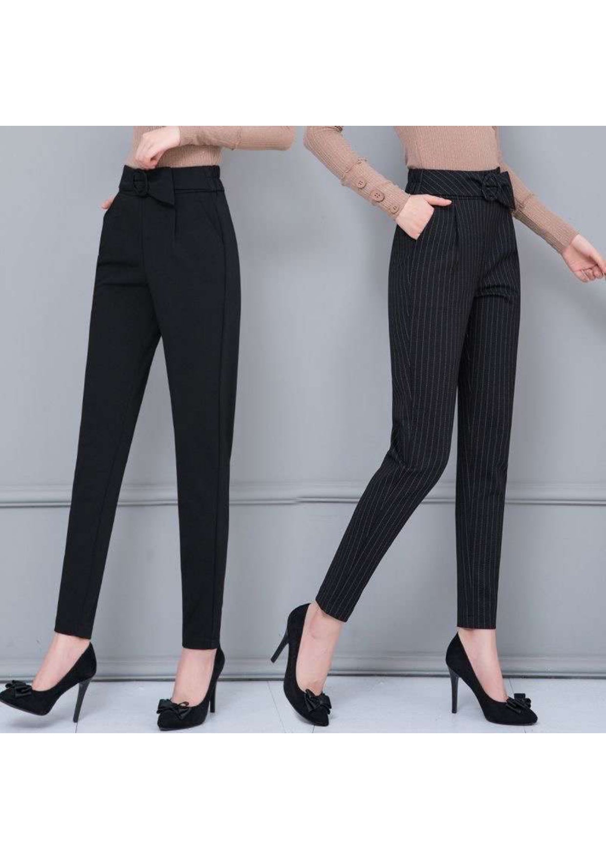 Black Stripped Dress Pant - Veer Clothing