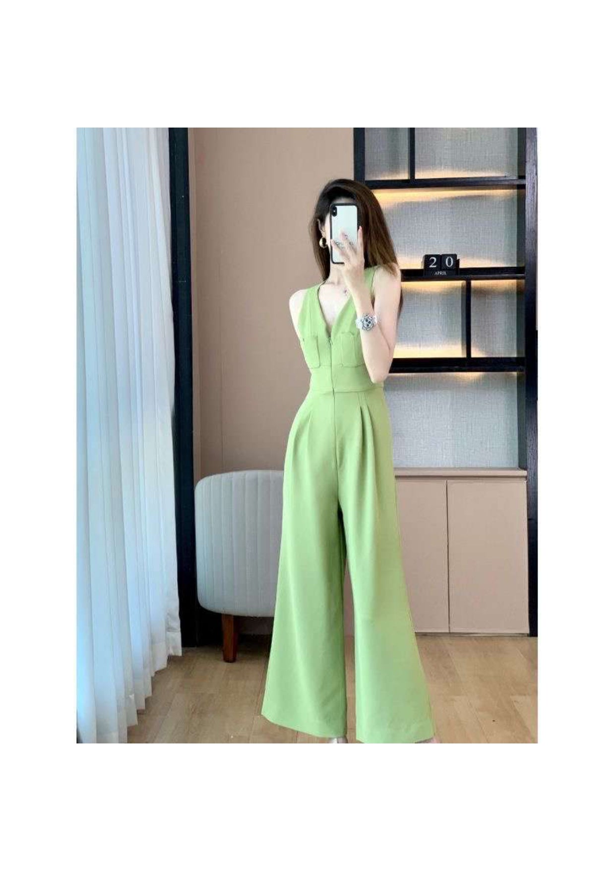 Parrot Green Jumpsuit - Veer Clothing