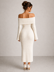 White Bardot Bodycon