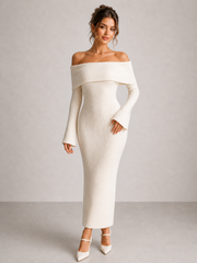 White Bardot Bodycon