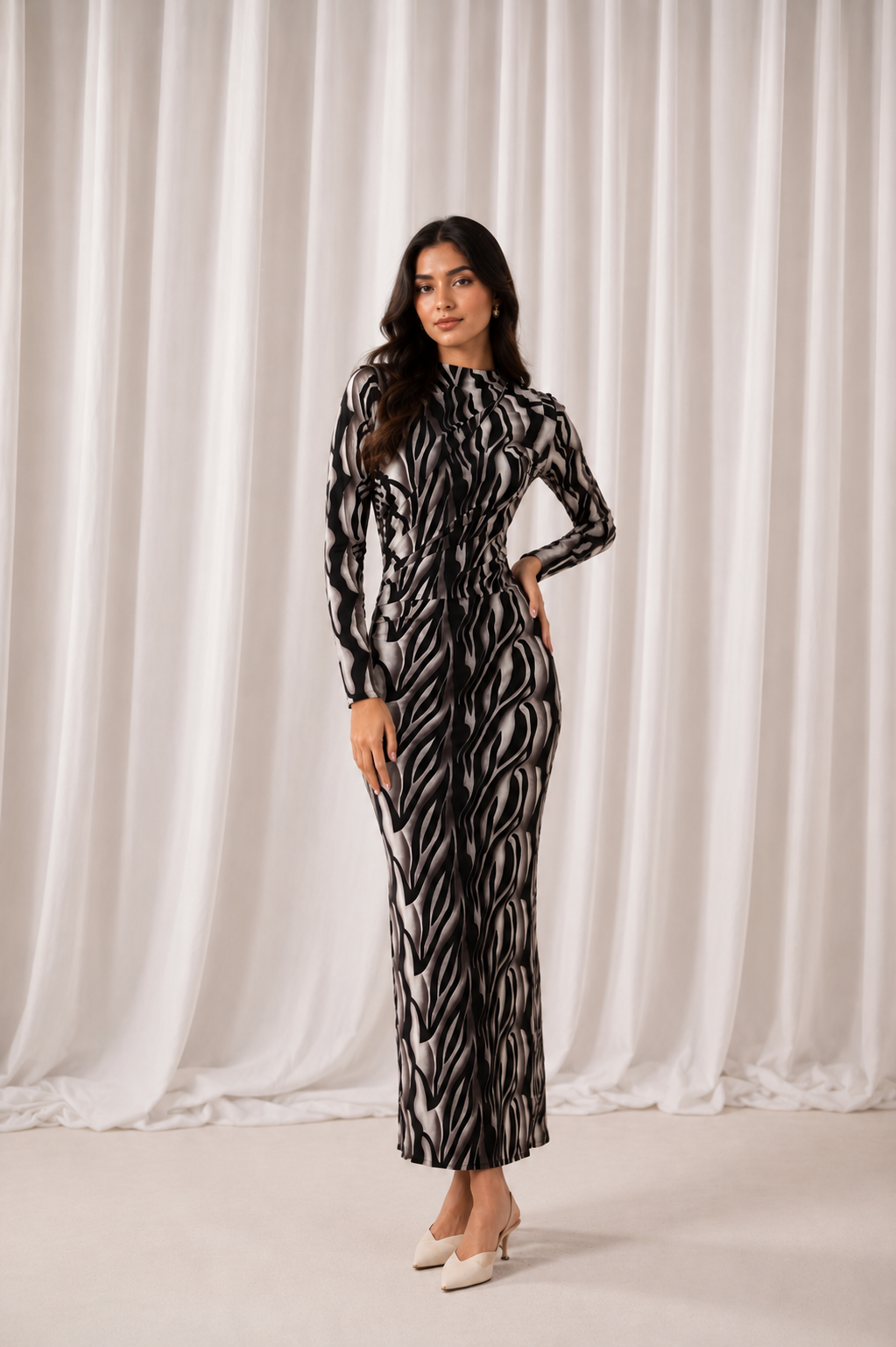 Zebra Noir Bodycon