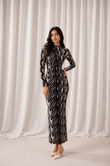 Zebra Noir Bodycon