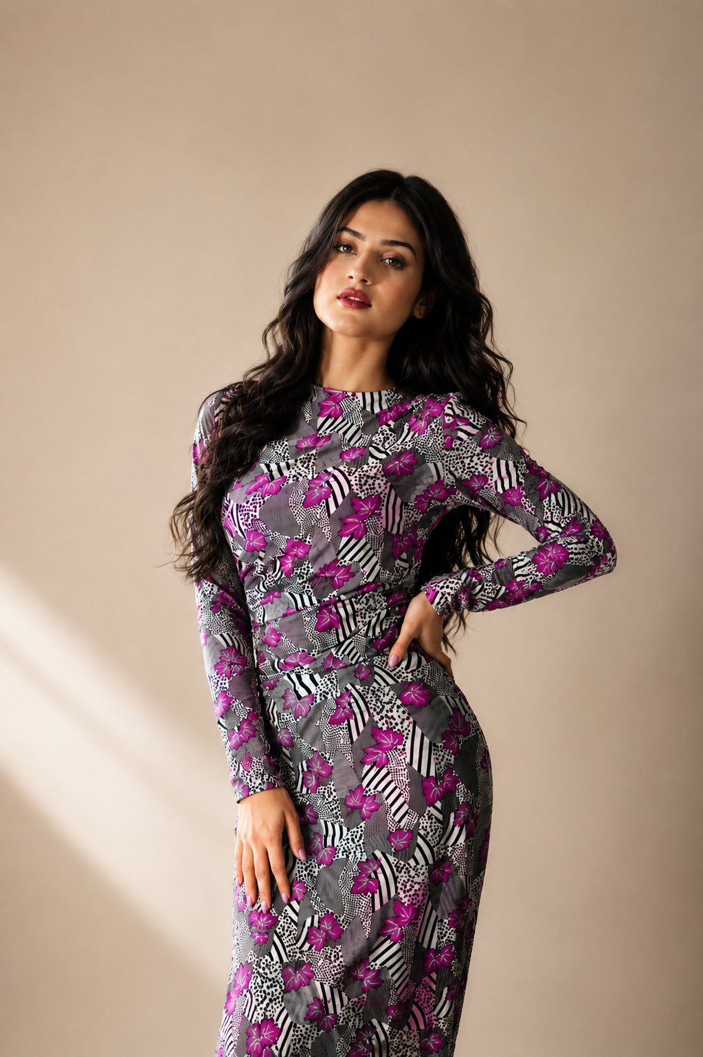 WILD ORCHID VIBE BODYCON