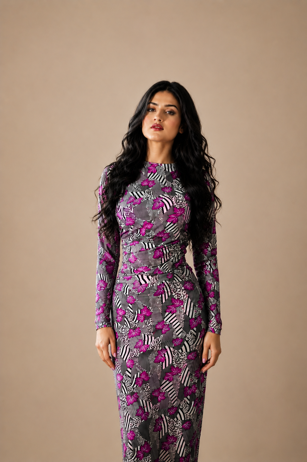 WILD ORCHID VIBE BODYCON