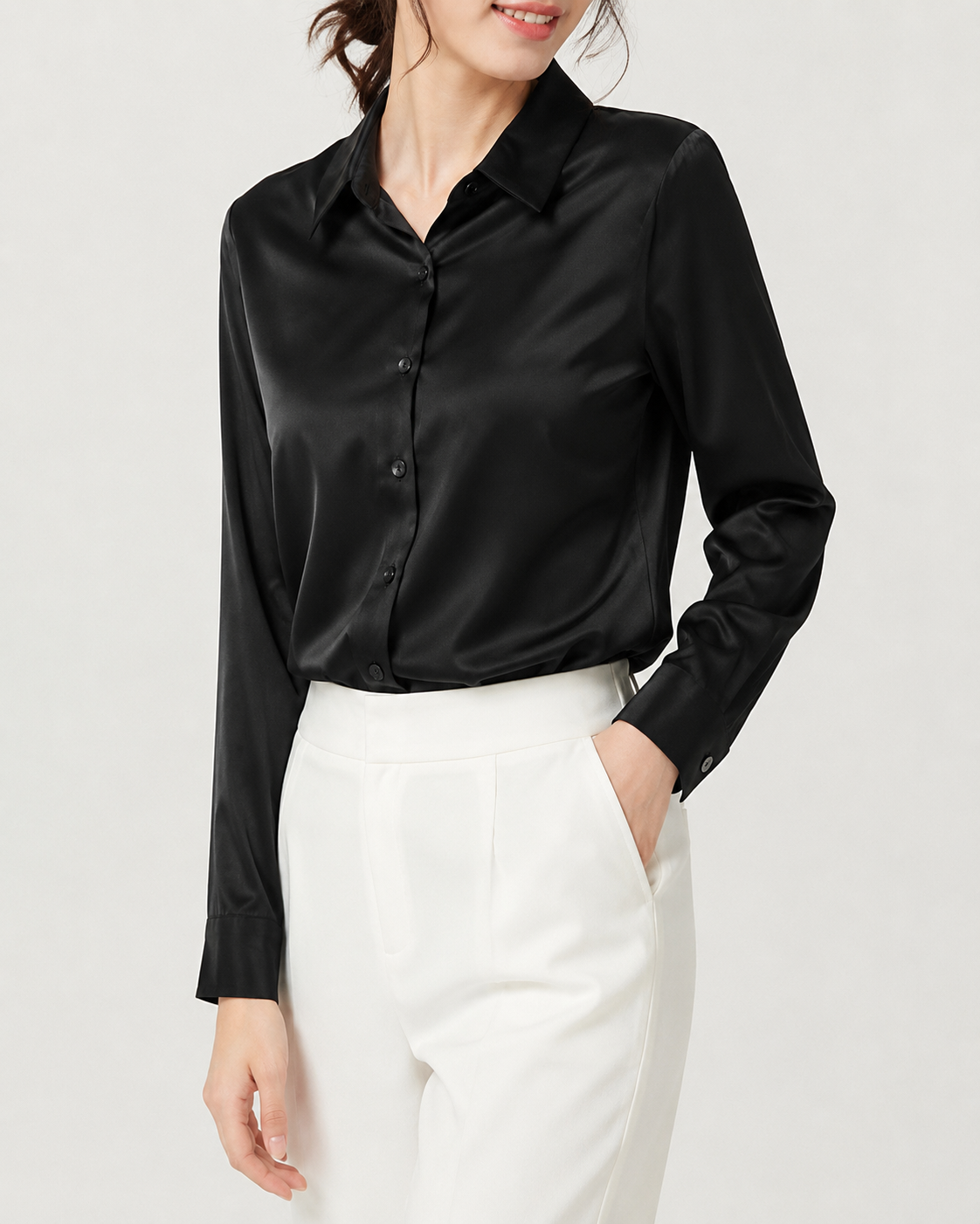 Black Silk Shirt
