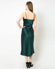 ELEGANT GREEN SILK BODYCON