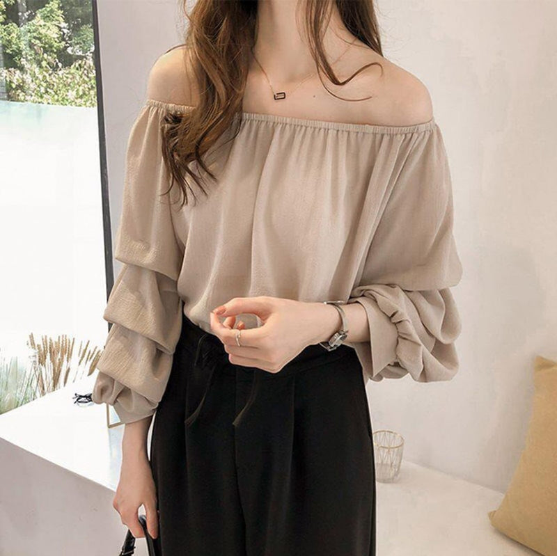 Slash Neck Top