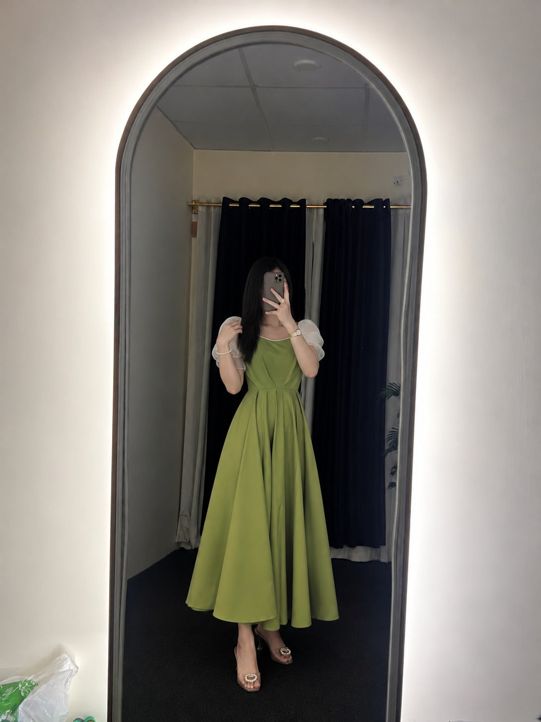Flair And Feminine Charm In Lime