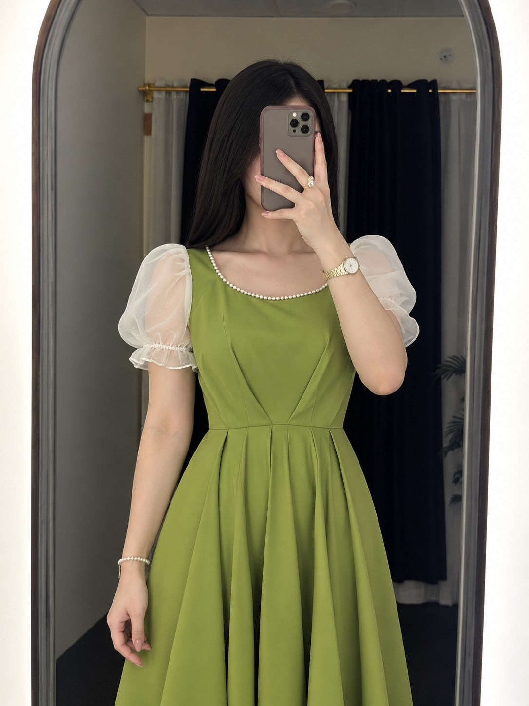 Flair And Feminine Charm In Lime