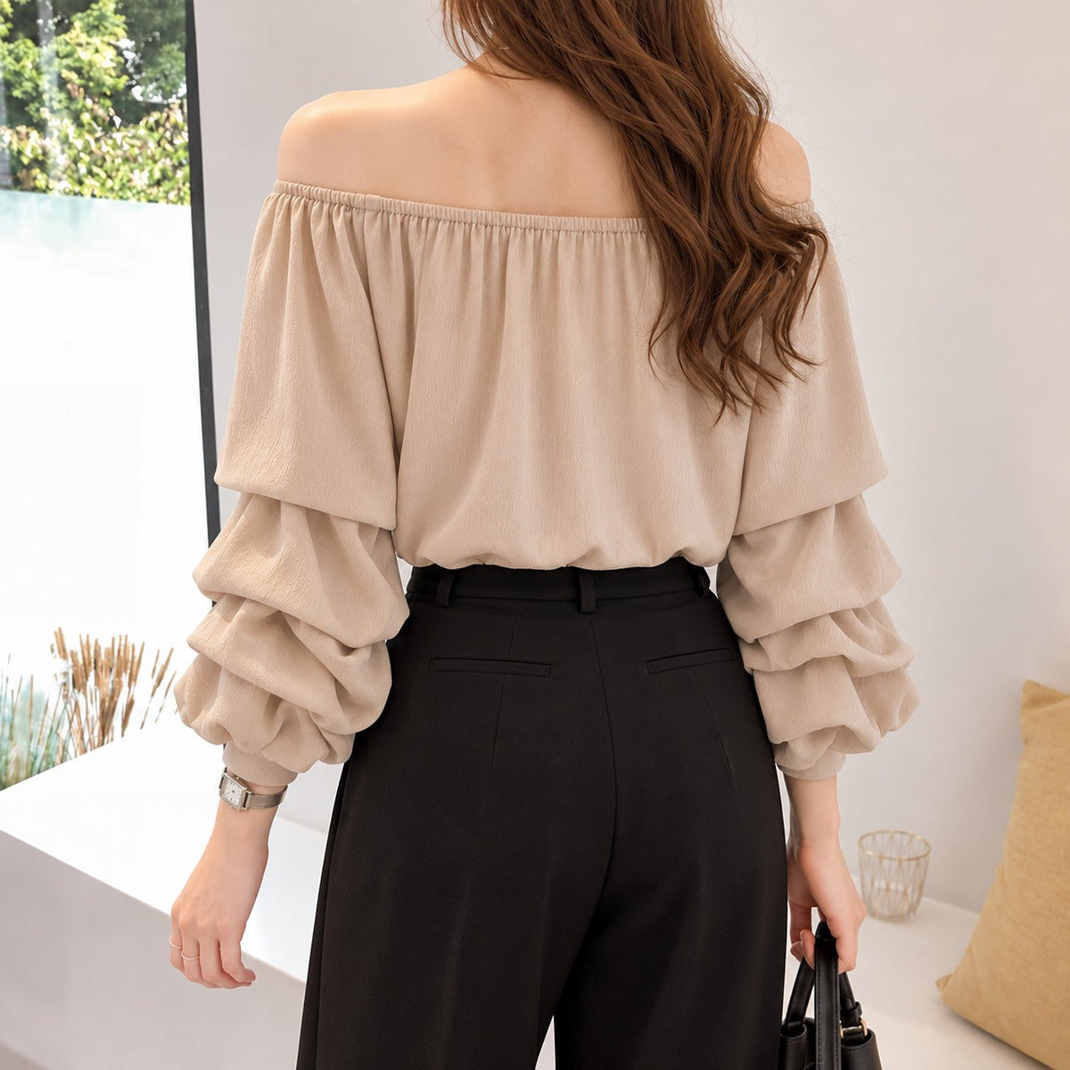 Slash Neck Top