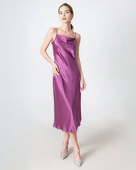 ELEGANT PINK SILK BODYCON