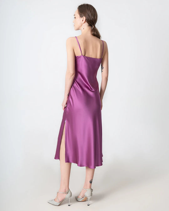 ELEGANT PINK SILK BODYCON