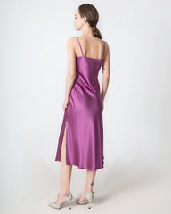 ELEGANT PINK SILK BODYCON