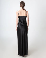 ELEGANT BLACK SILK BODYCON