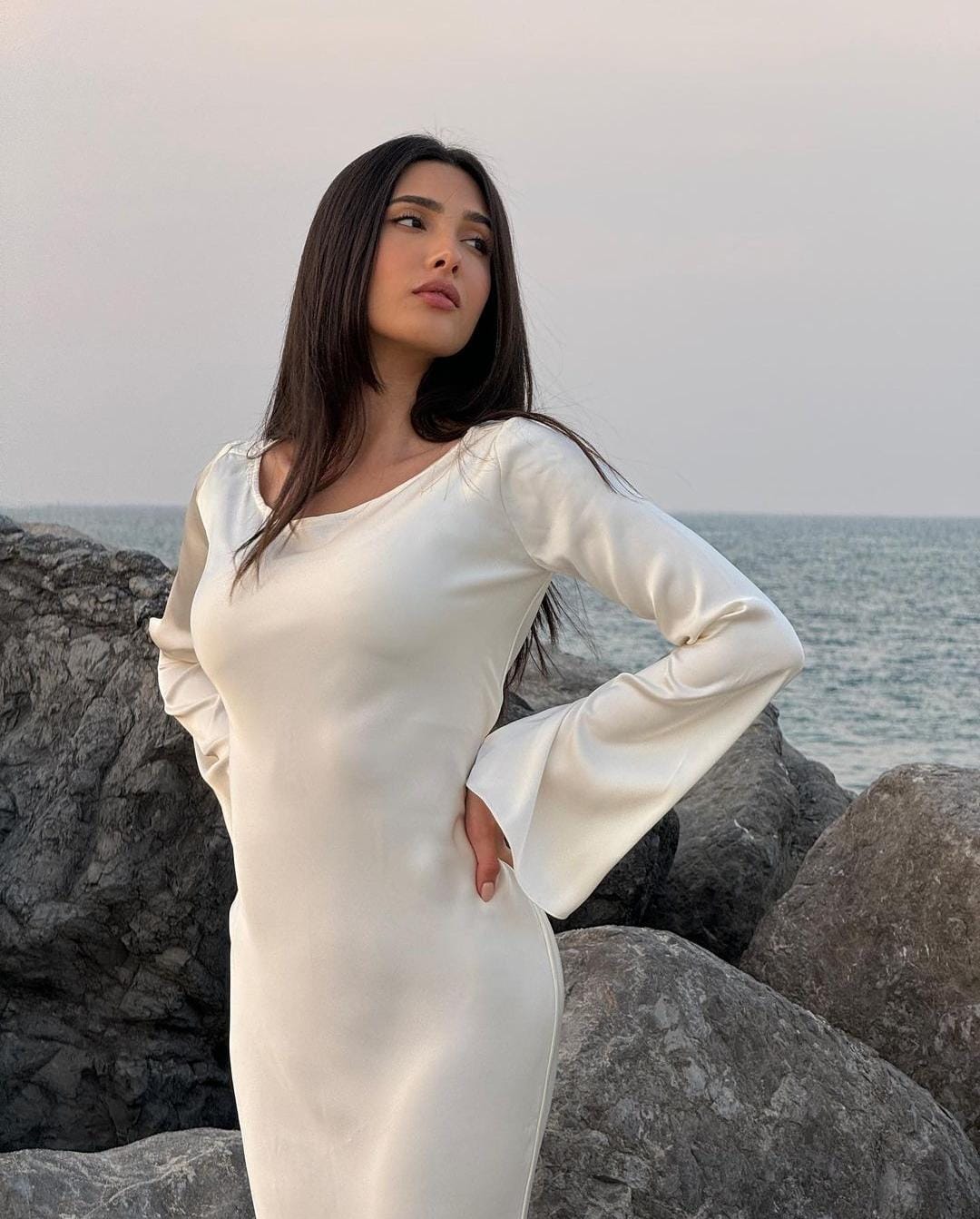 White Silk Bodycon - Veer Clothing