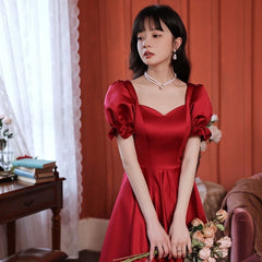 Lustrous Flame Sweetheart Dress