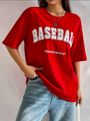 Baseball Spirit Oversized Shirt