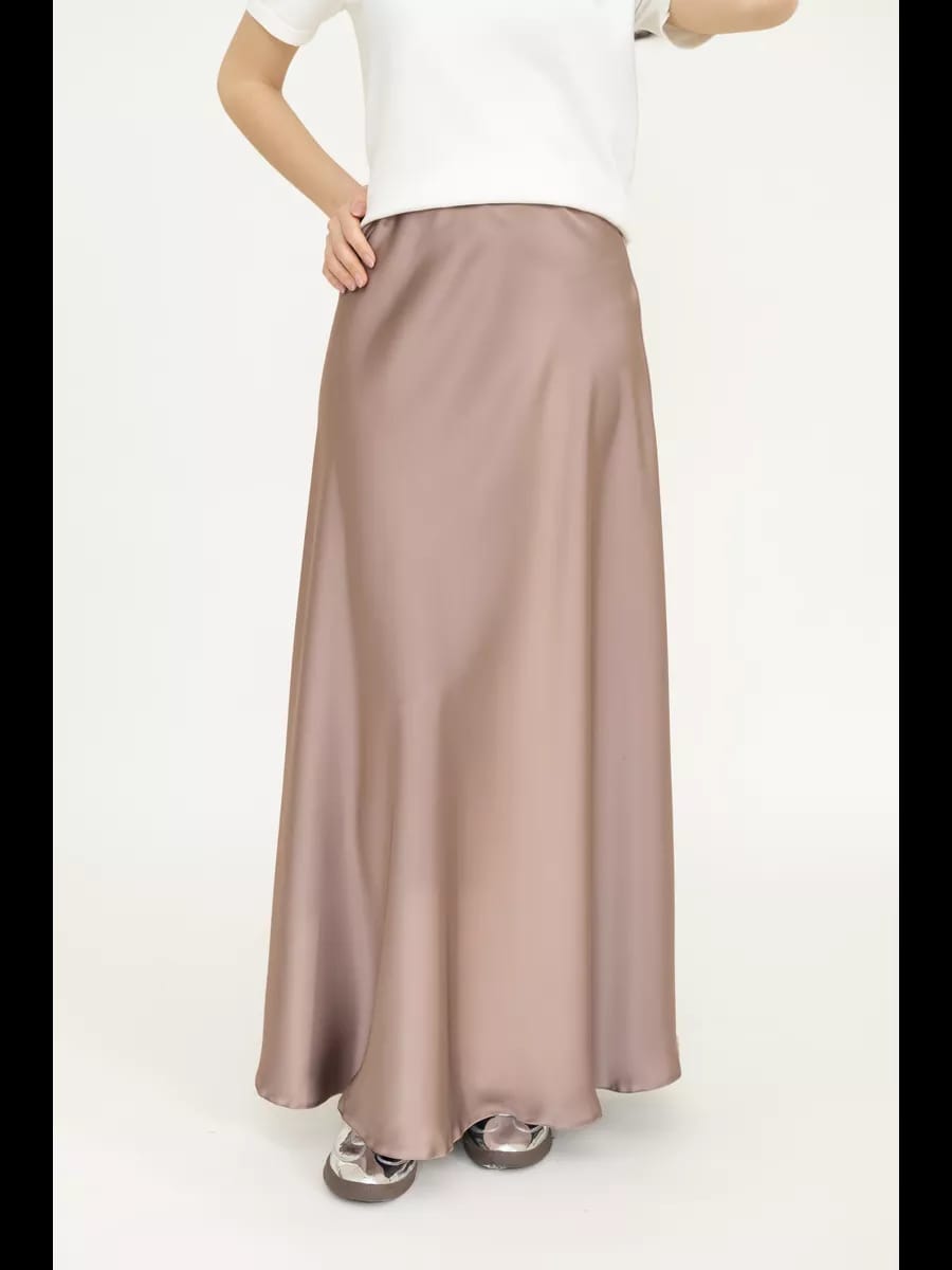 Toasted Rye Satin Skirt